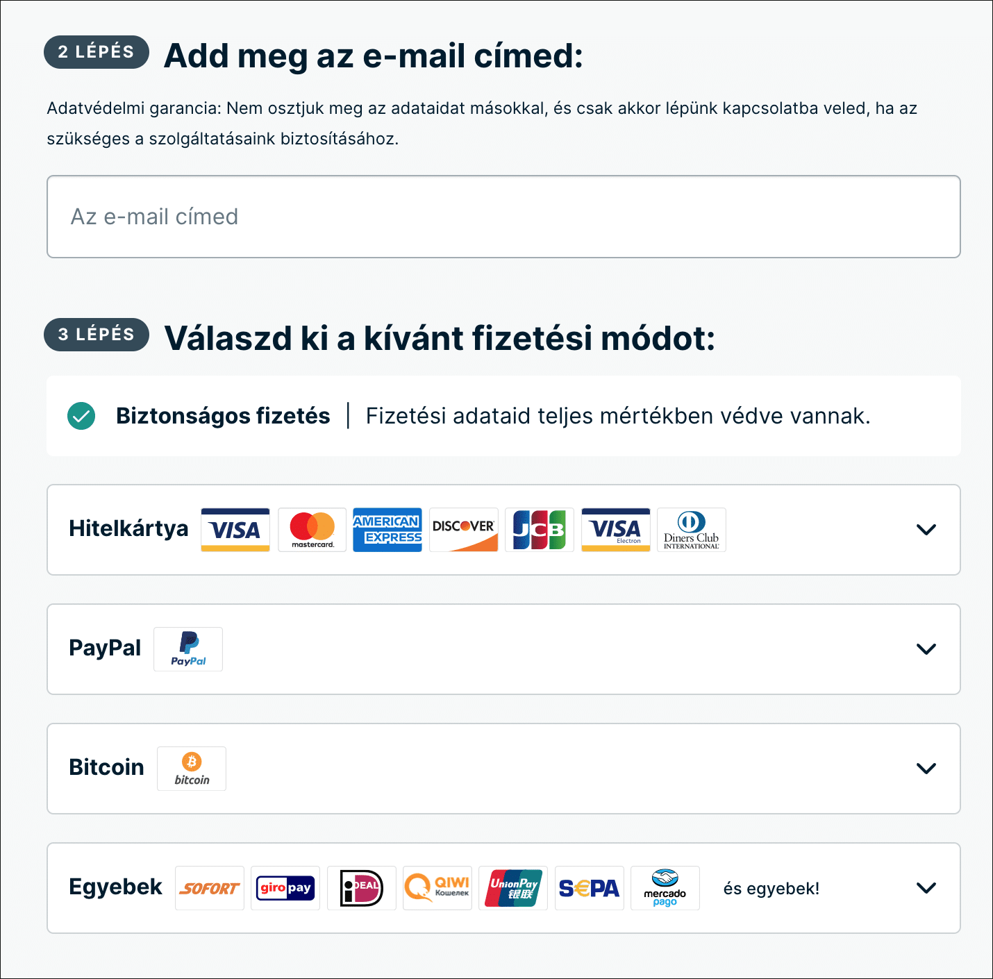 Express VPN fizetési lehetőségek