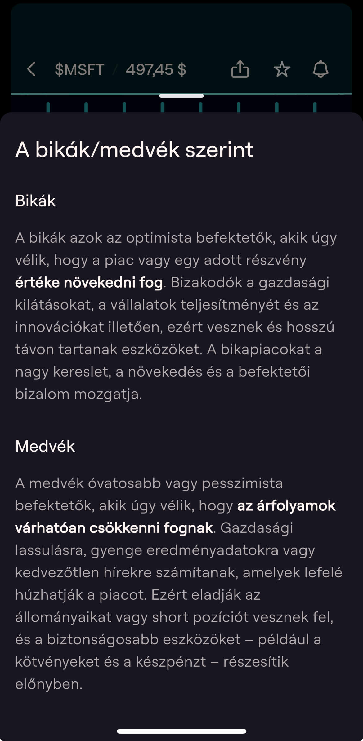 bikák és medvék jelentése
