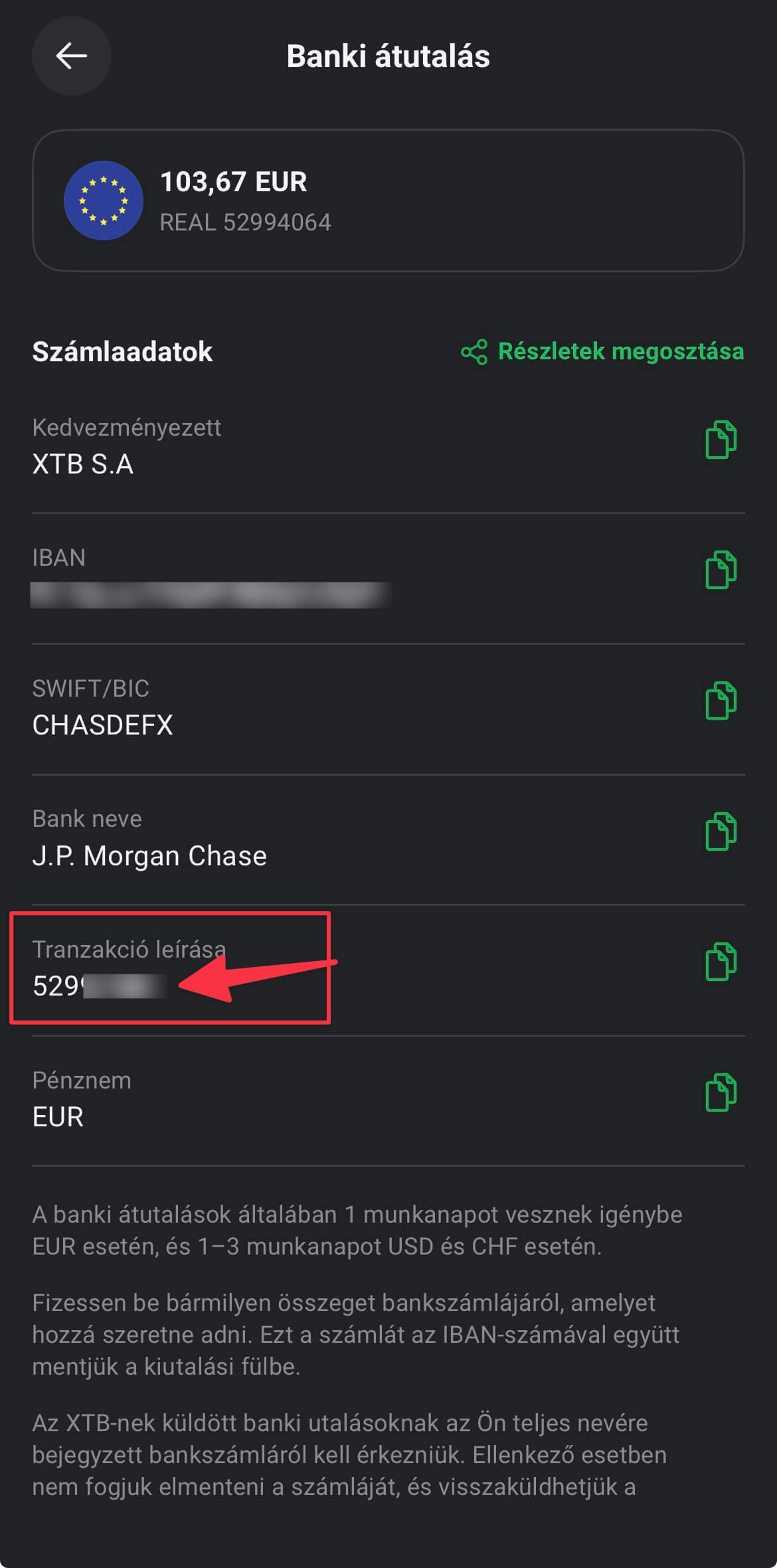 xtb banki beutalas azonositokod
