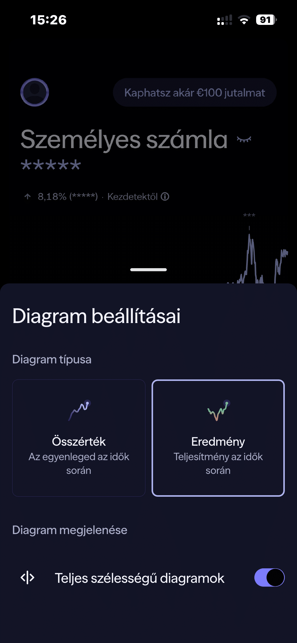 Lightyear diagram beállítás